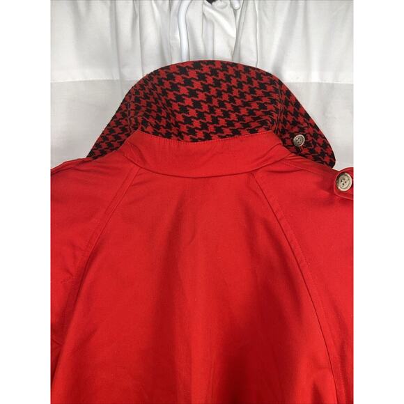 Vintage JH Collectibles Trench Coat Womens Size 4 Red Duster With Liner - Picture 12 of 16